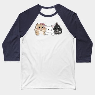 Three Cute Pocket Rabbit Baseball T-Shirt